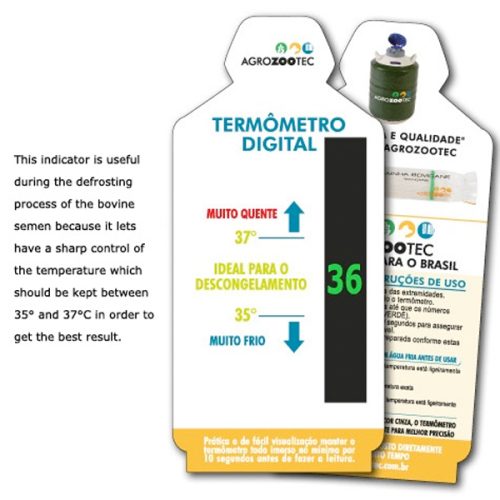 Bovine semen thermometer